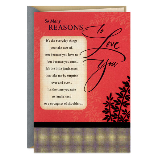 So Many Reasons to Love You Anniversary Card for Him, 