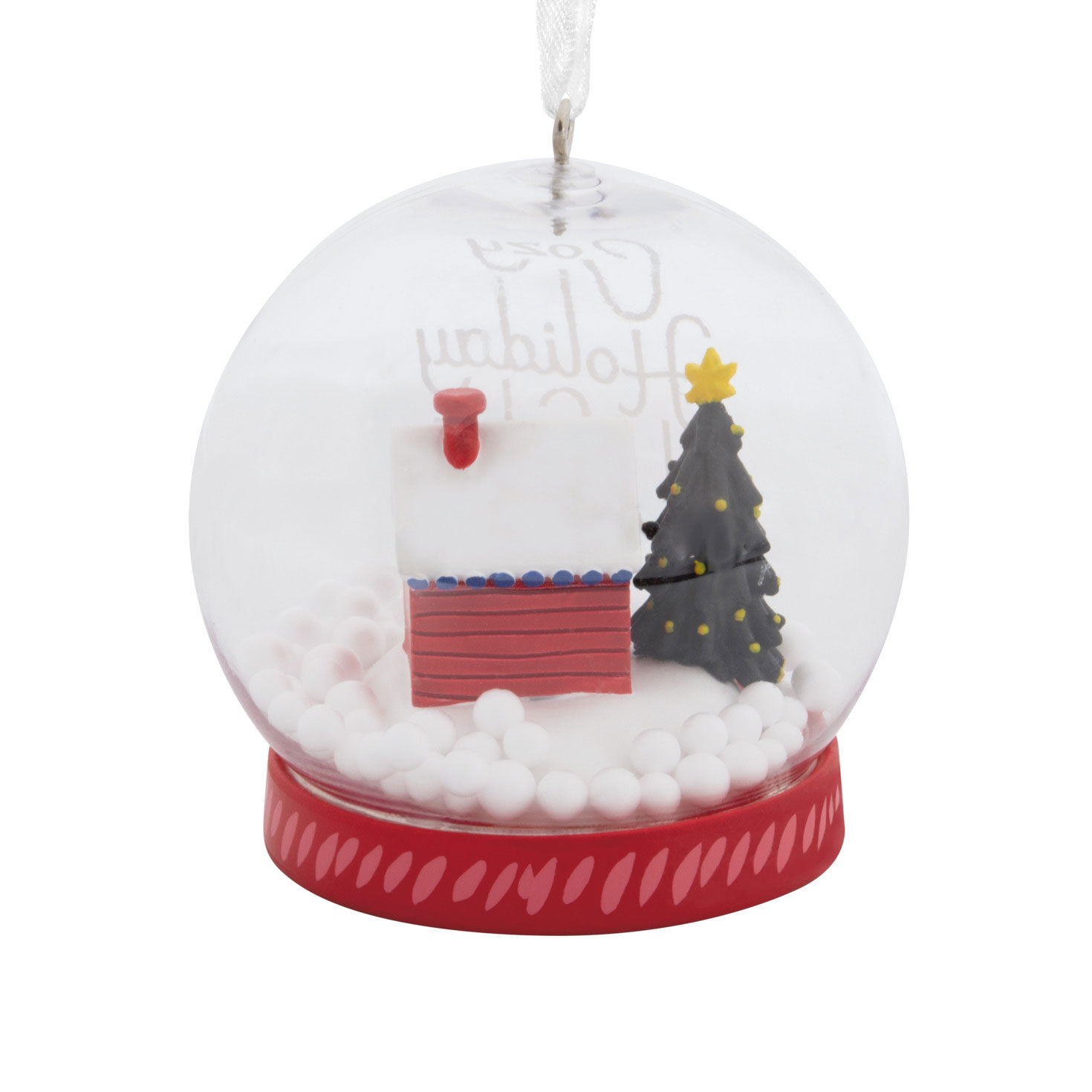 Holiday Wishes Snow Globe Christmas Ornament Back image number 4