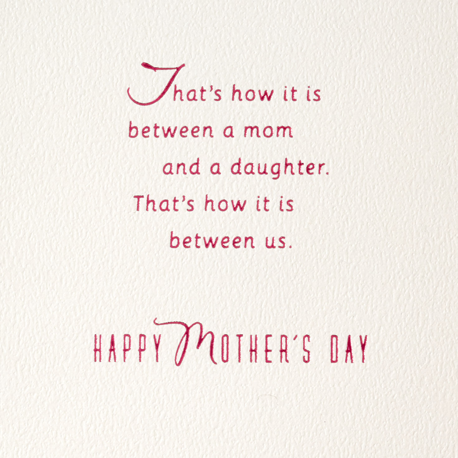 Pink and White Flowers Mom Mother's Day Card From Daughter sentiment image number 3