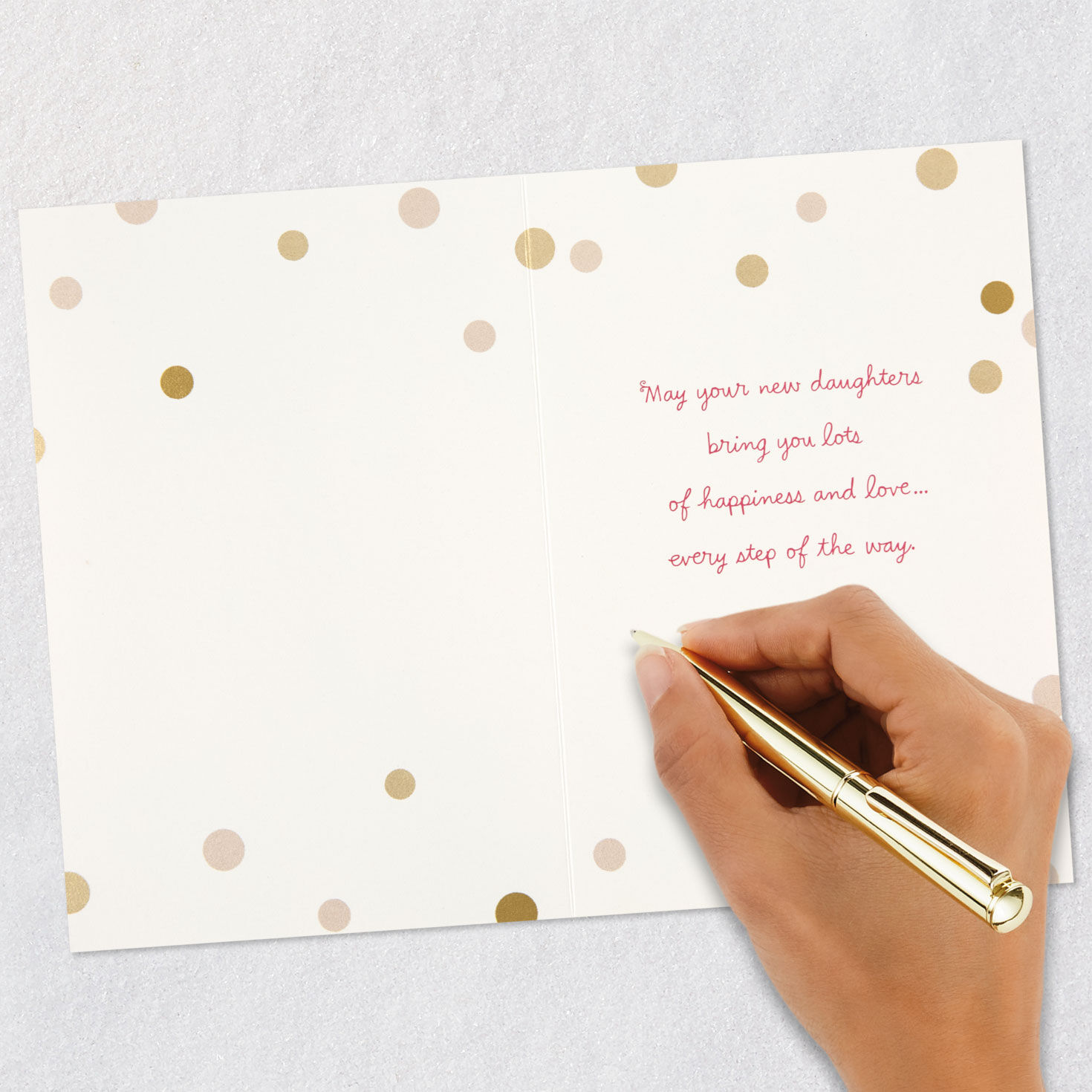 Pink Booties Twin Baby Girls Congratulations Card Signing card image number 6