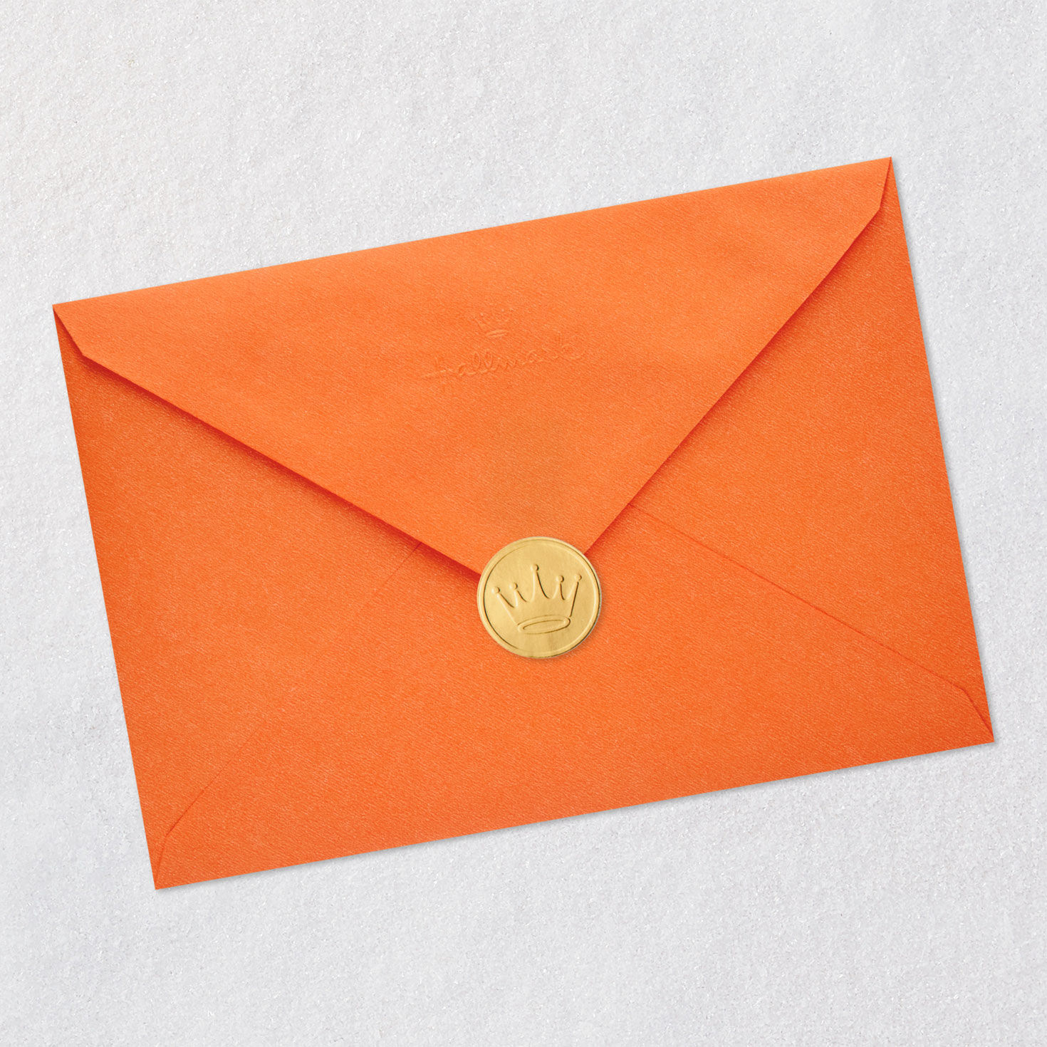 Retro Lettering on Blue Funny Wedding Card Envelope Back with Seal image number 7
