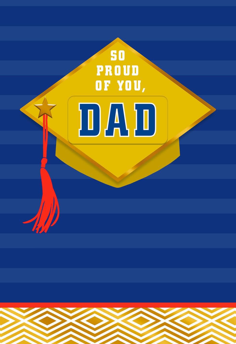 customizable cap and tassel graduation card with male