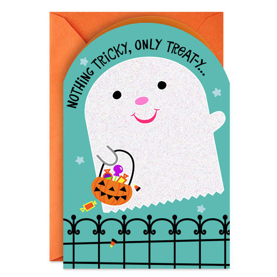 Nothing Tricky, Only Treat-y Halloween Card, , large image number 1