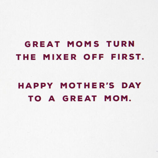Lick the Beaters Funny Mother's Day Card for Mom, 