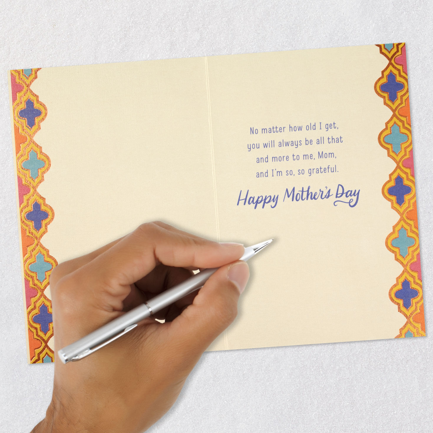 Ogee Pattern Border Mom Mother's Day Card  image number 6