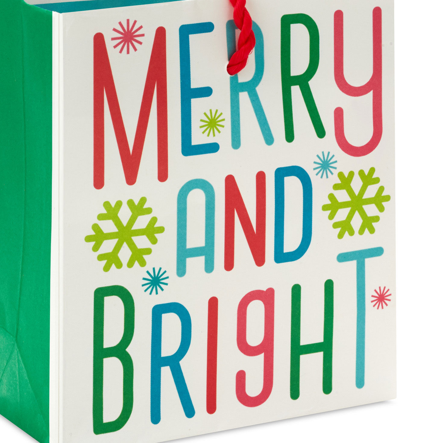 Merry and Bright 3-Pack Christmas Gift Card Bags upclose detail image number 6