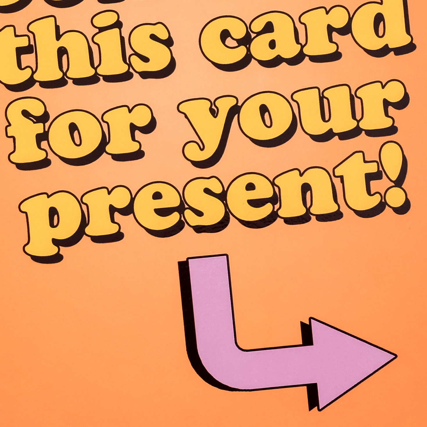 No Present Card Within a Card Funny Birthday Card Card Front Detail image number 8