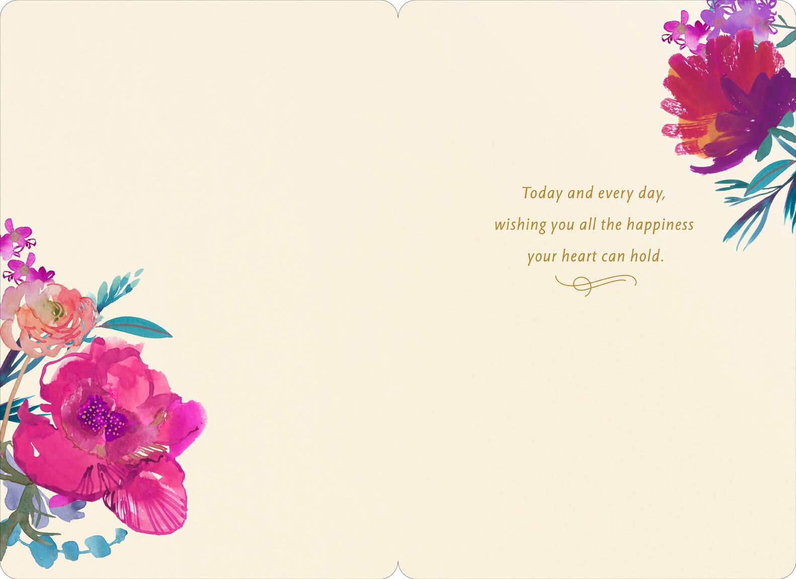 Purple Flowers Jumbo Birthday Card, 16.25"