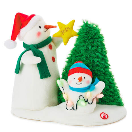 Tangled Up in Christmas Snowman 2021 Singing Stuffed Animal With Light and Motion, 10.75", , large
