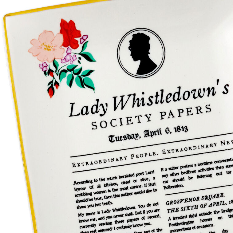 Bridgerton Lady Whistledown's Society Papers Trinket Dish Trays