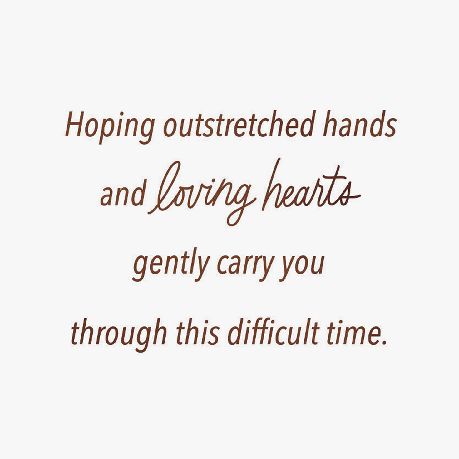 Botanical Leaf Drawings Sympathy Card Sentiment image number 2