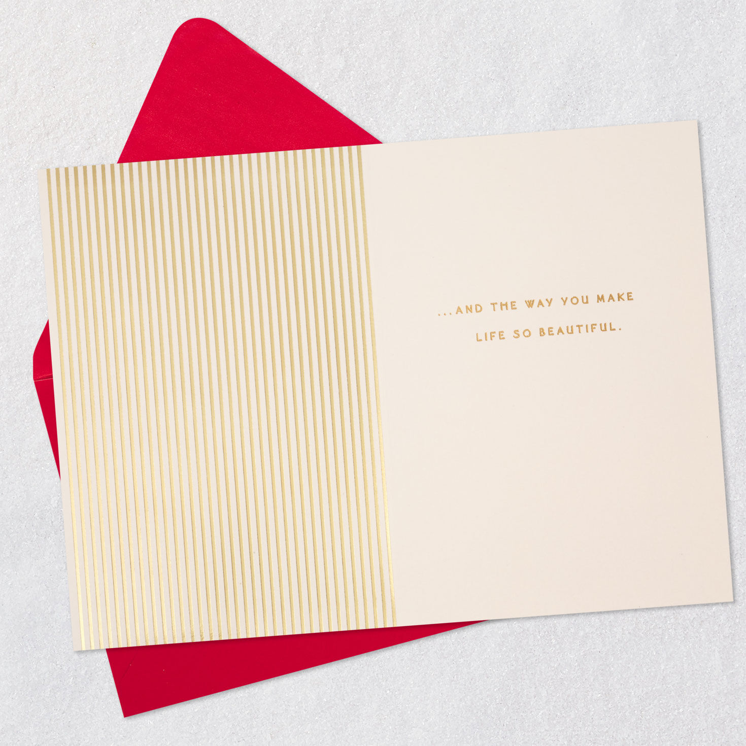 Heart and Flowers Love Valentine's Day Card Open card with envelope image number 3