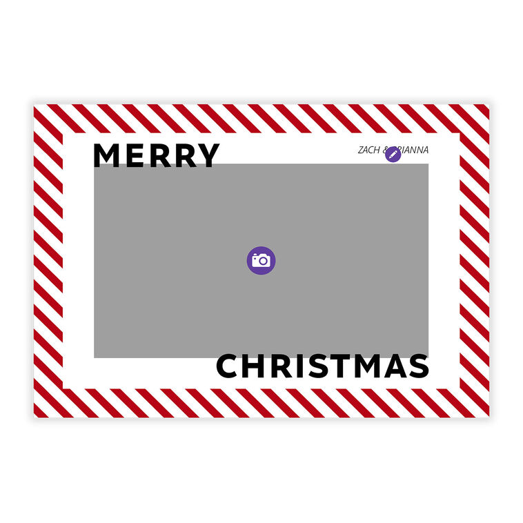 Candy Cane Stripe Flat Christmas Photo Card - Photo Cards | Hallmark candy-cane-stripe-flat-christmas-photo-card-photo-cards-hallmark