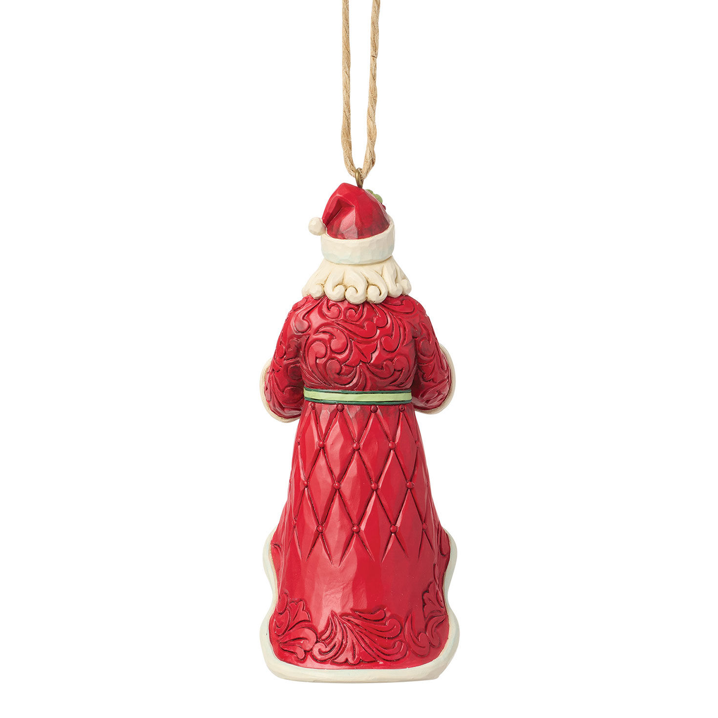 Santa Holding Wreath Jim Shore Ornament Back image number 2