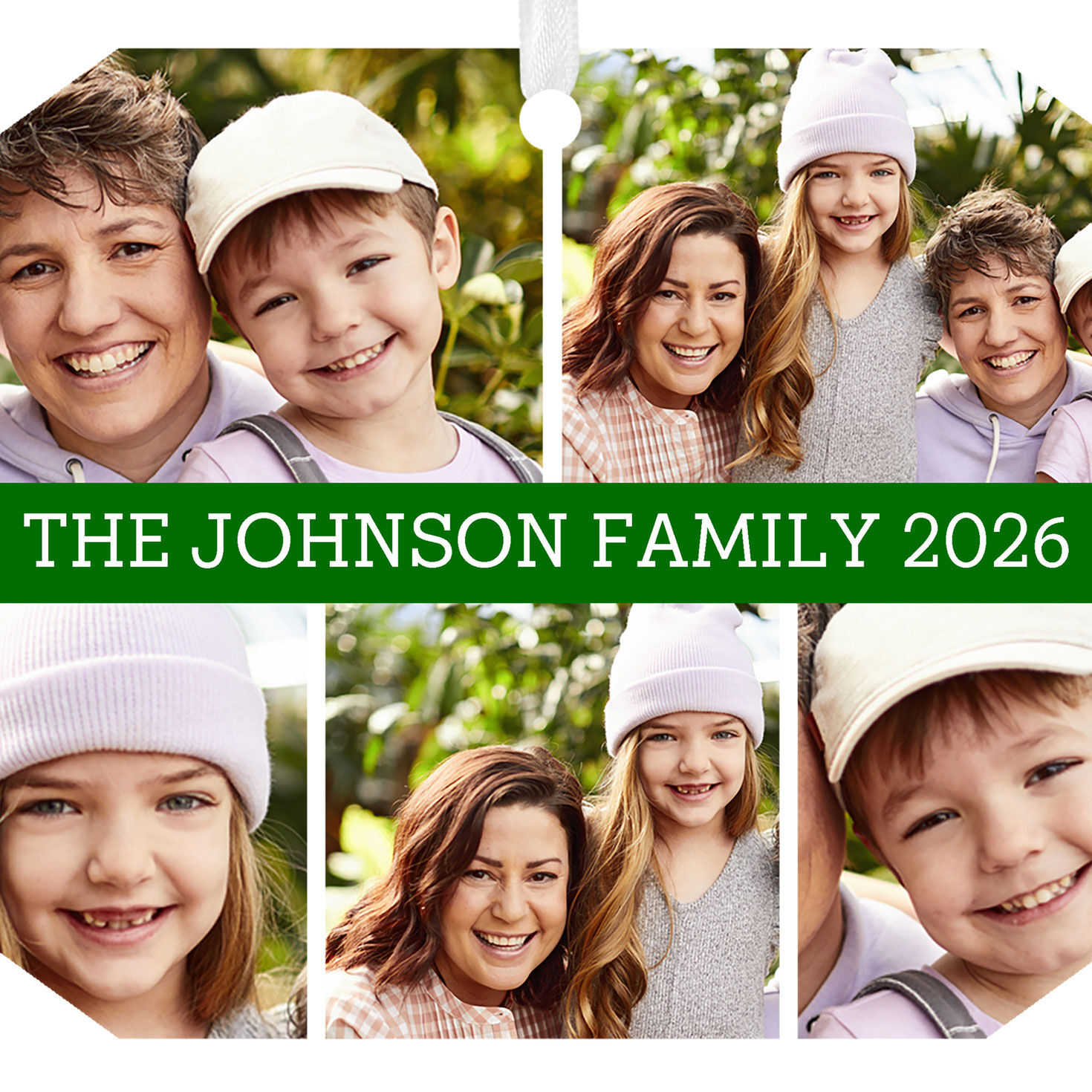 Five-Photo Metal Personalized Ornament, Custom Photo and Text for only USD 17.99 | Hallmark