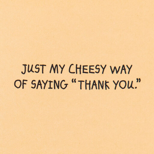 Cheesy Pun Funny Thank-You Card, 