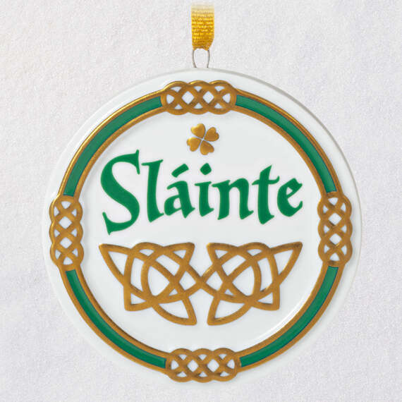 An Irish Toast Sláinte Porcelain Ornament, , large image number 1