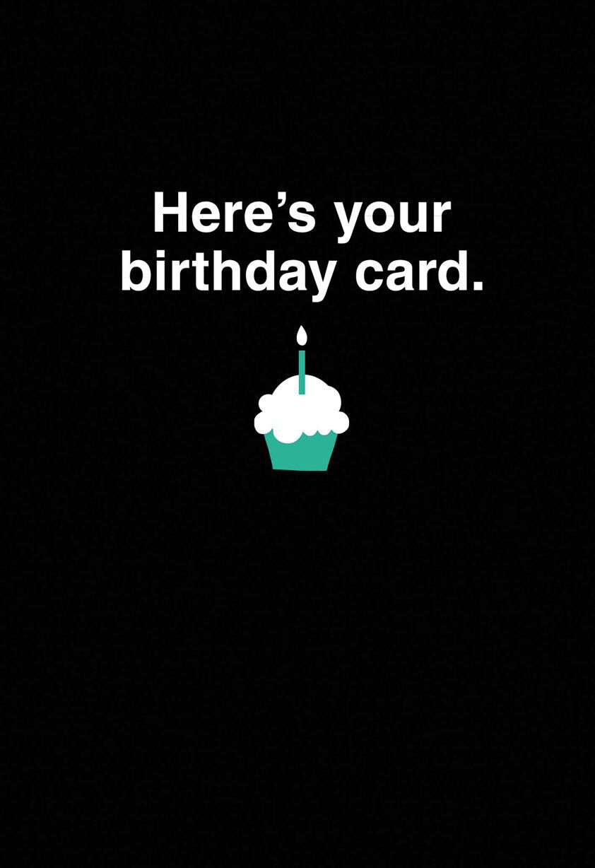 One Simple Cupcake Funny Birthday Card