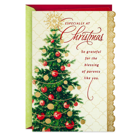 Grateful for Your Blessings Christmas Card for Parents