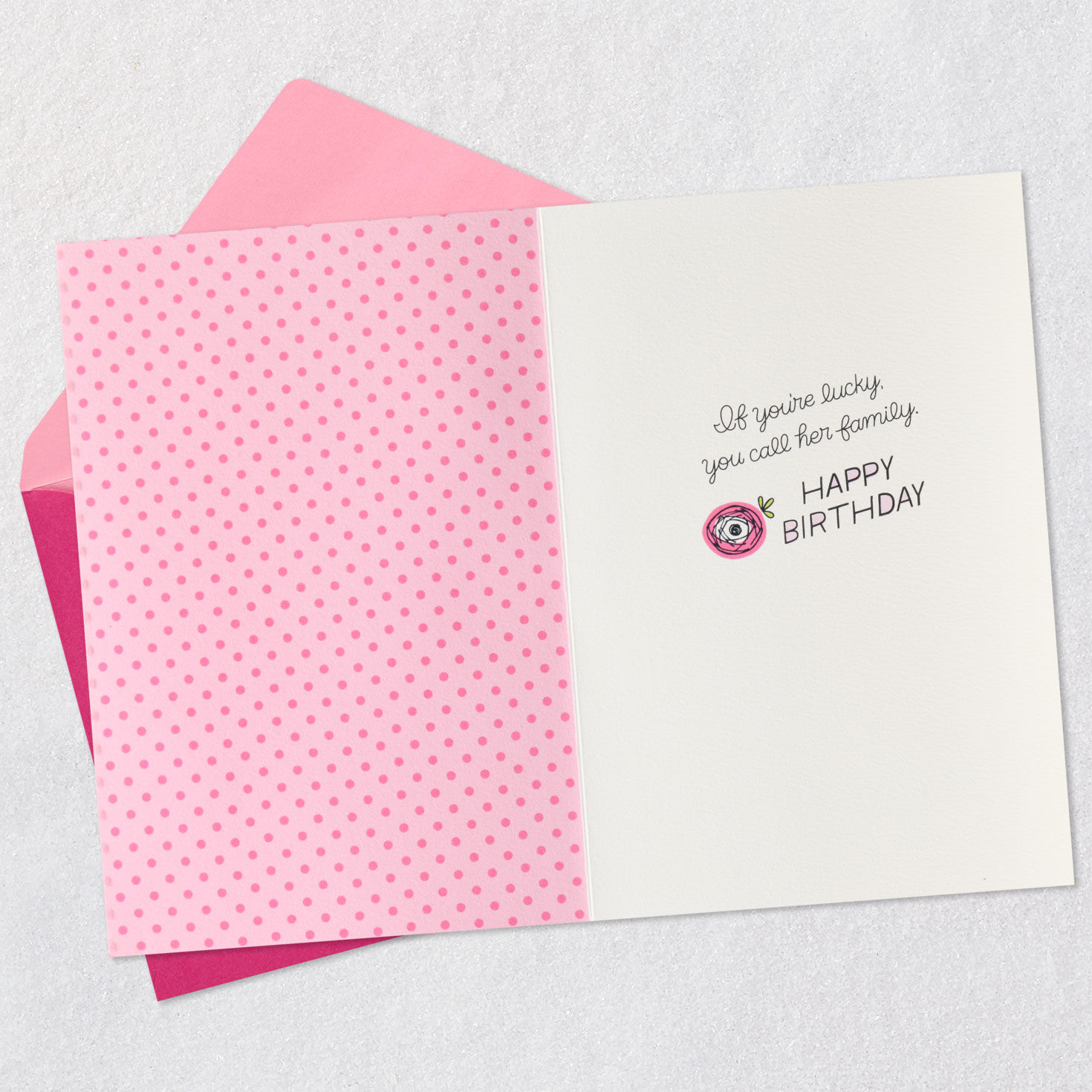 Floral Wreath Birthday Card for Female Relative Open card with envelope image number 3