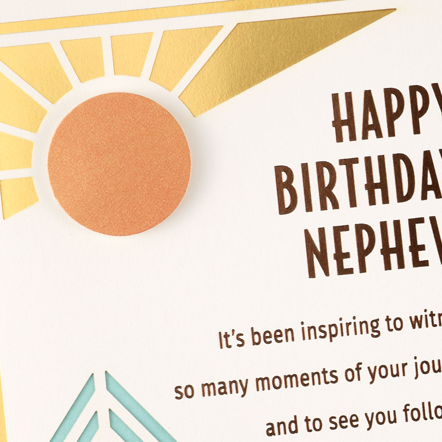 Abstract Mountains and Sun Nephew Birthday Card Card Front Detail image number 5