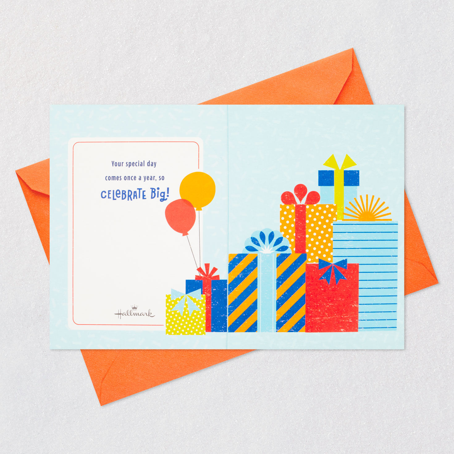 Big Presents and Balloons Musical 3D Pop-Up Birthday Card With Light, , large image number 7