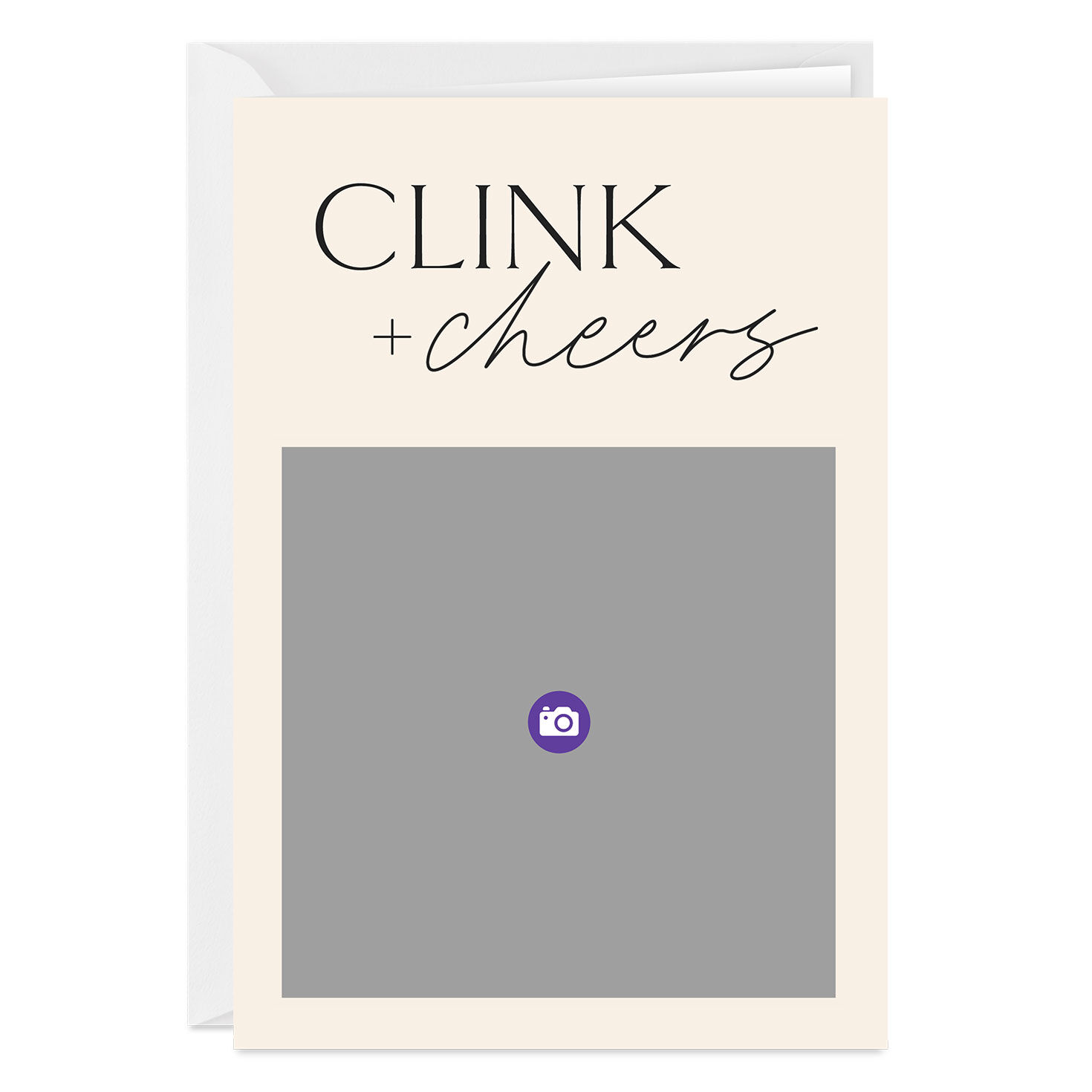 Personalized Clink and Cheers Congratulations Photo Card  image number 3