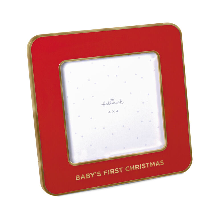 Baby's First Christmas Red Enamel Picture Frame, 4x4