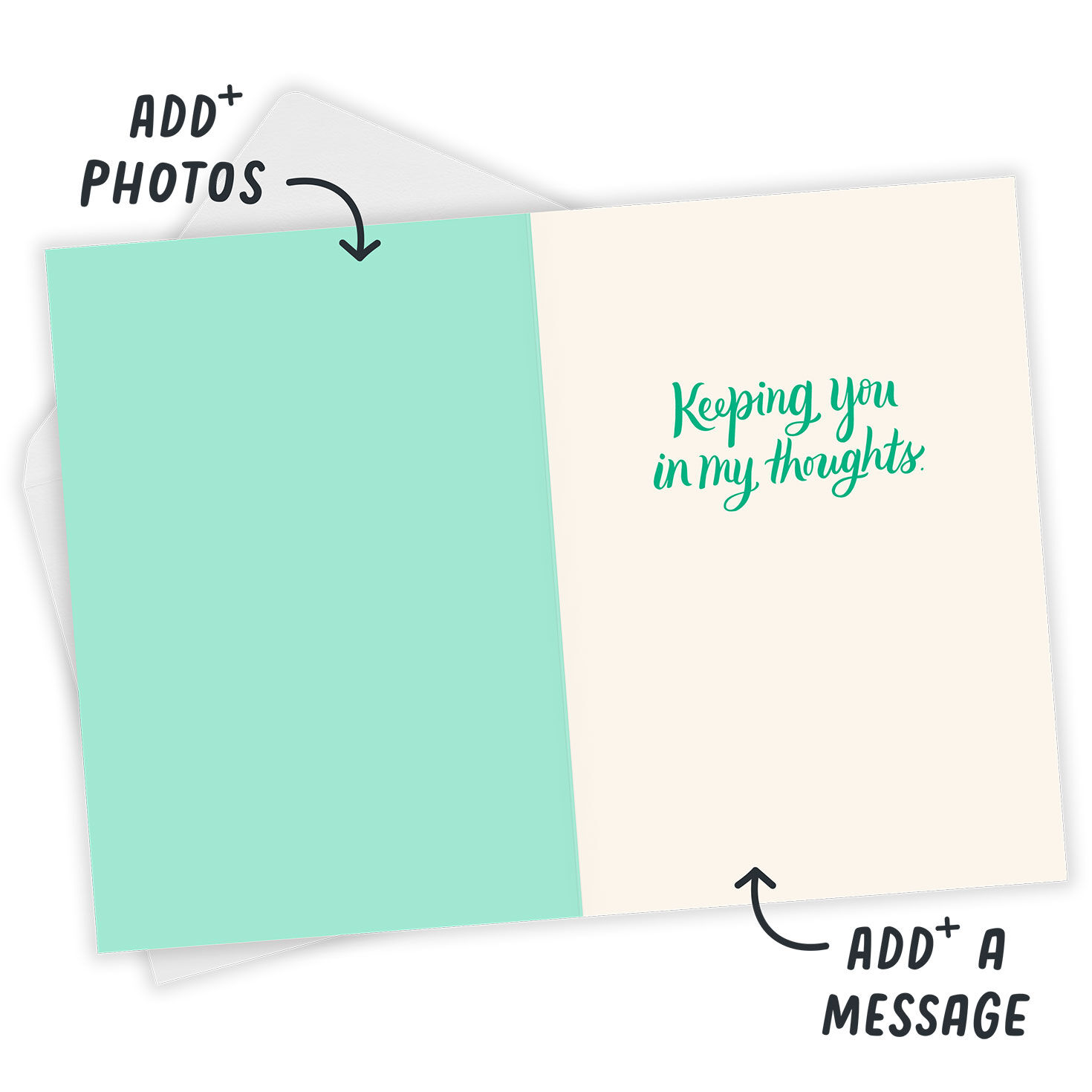 In My Heart and Thoughts Sympathy Photo Card, , large image number 3