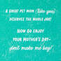 You're a Great Pet Mom Funny Mother's Day Card From the Pet, , large image number 2