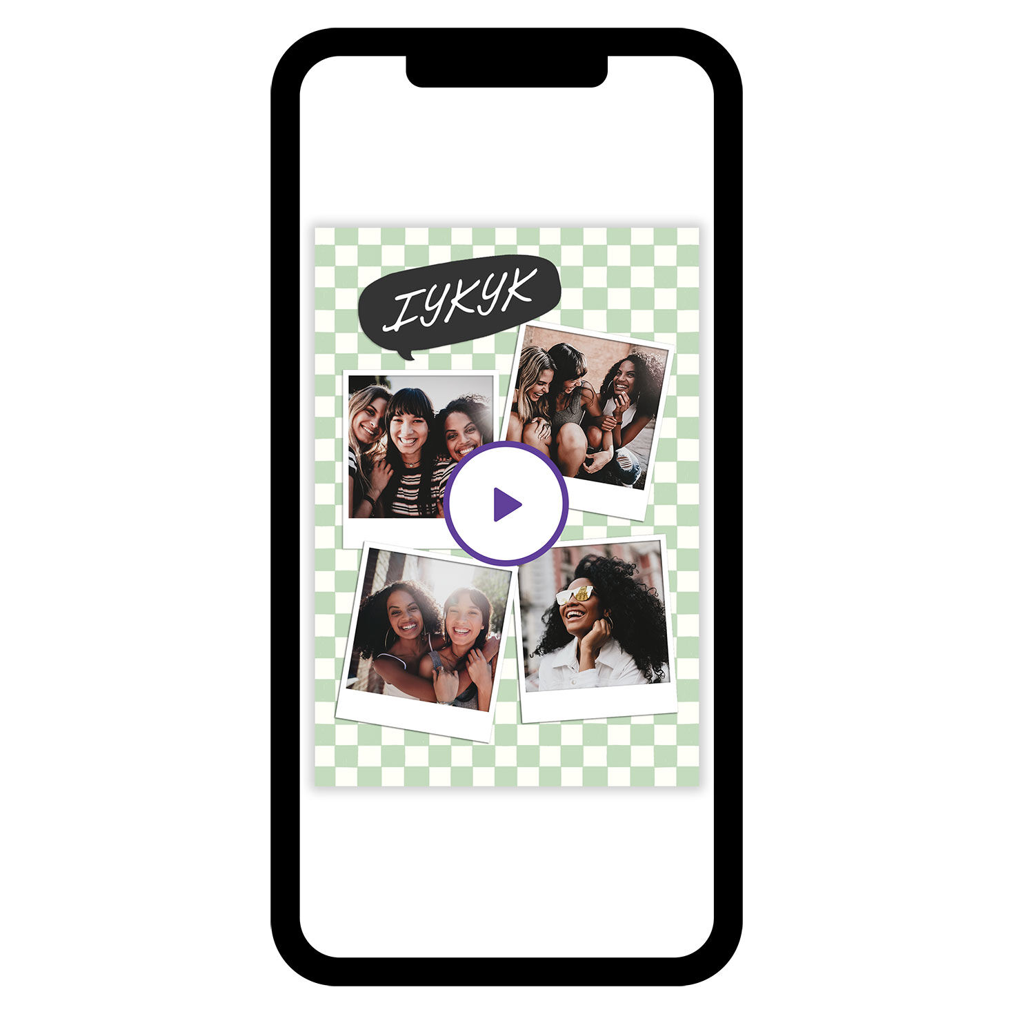 Green and White Checkerboard eCard