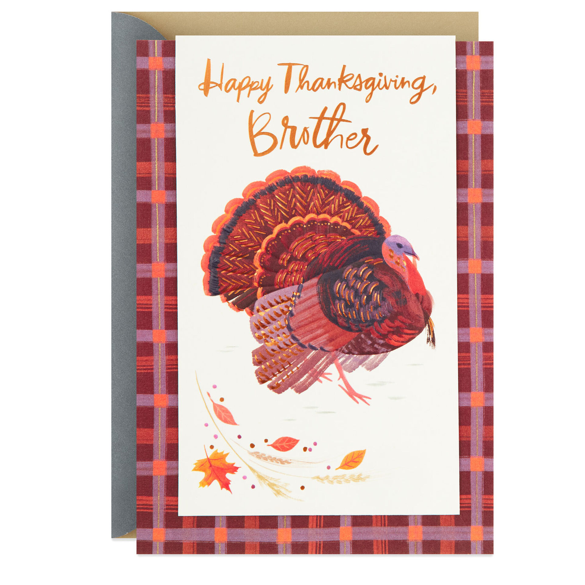 Lucky for a Brother Like You Thanksgiving Card - Greeting Cards - Hallmark