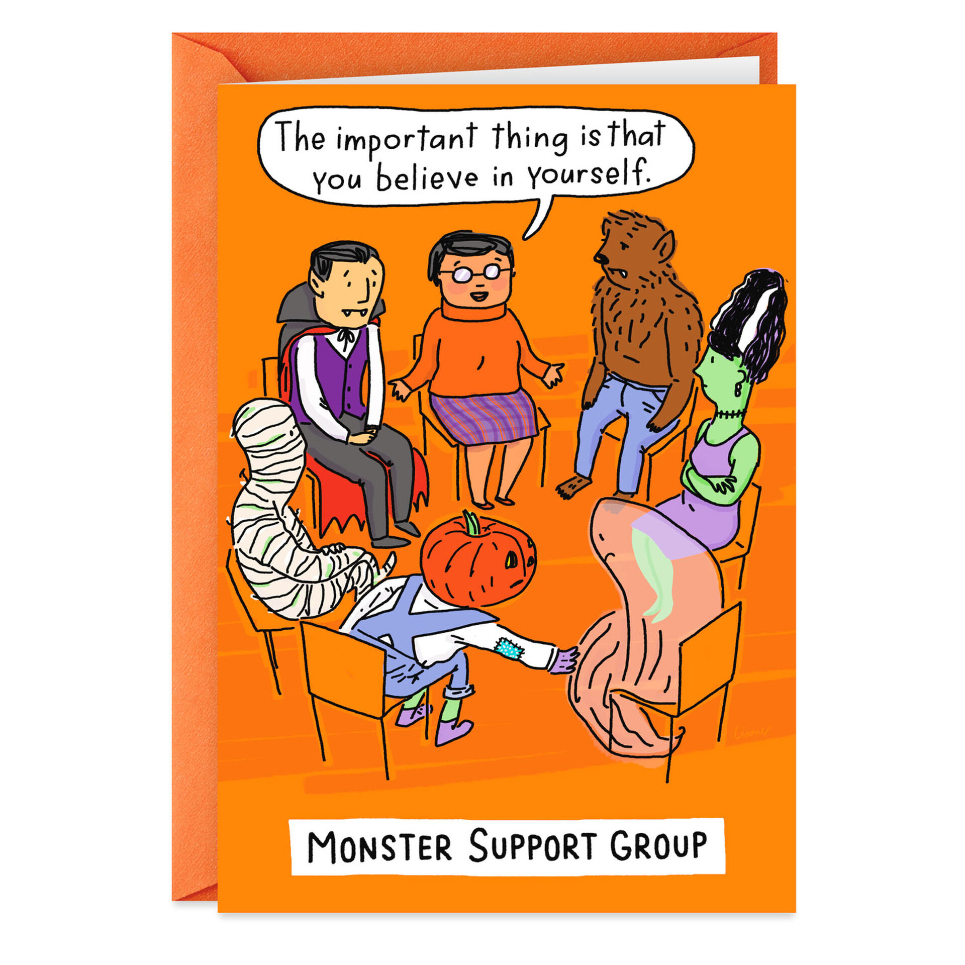 Monster Support Group Funny Halloween Card Greeting Cards Hallmark