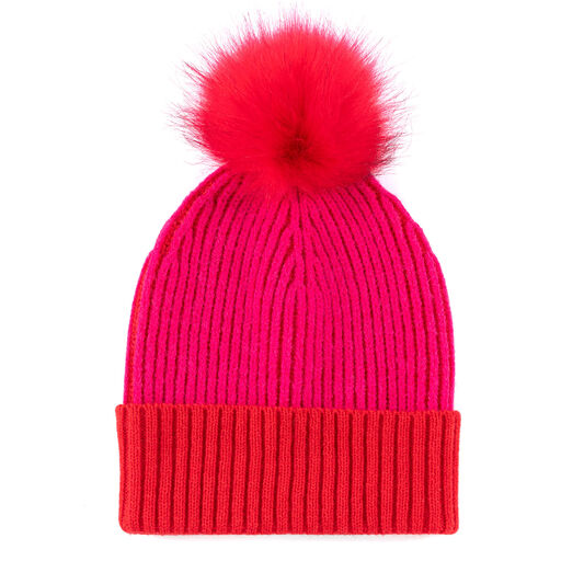 Shiraleah Magenta Joy Hat With Red Trim, 