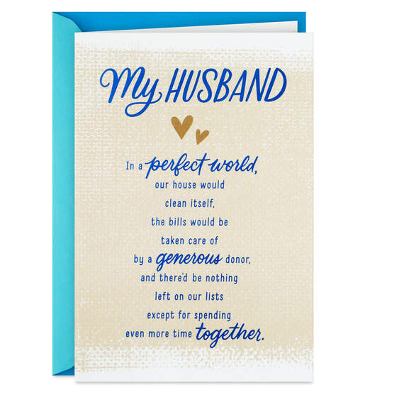 Perfectly Imperfect Life Father's Day Card for Husband, , large image number 1