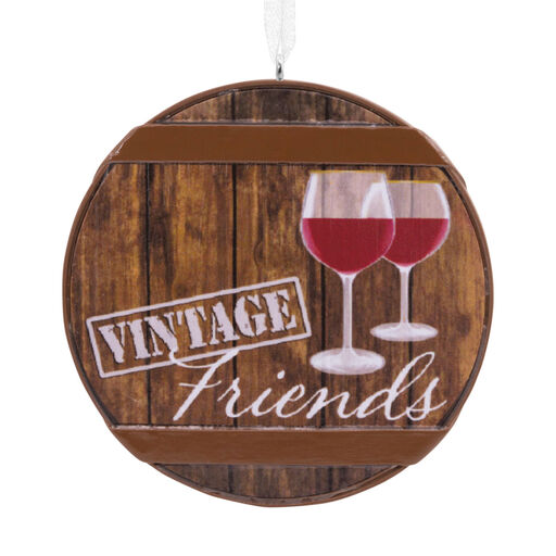 Vintage Friends Wine Cask Hallmark Ornament, 