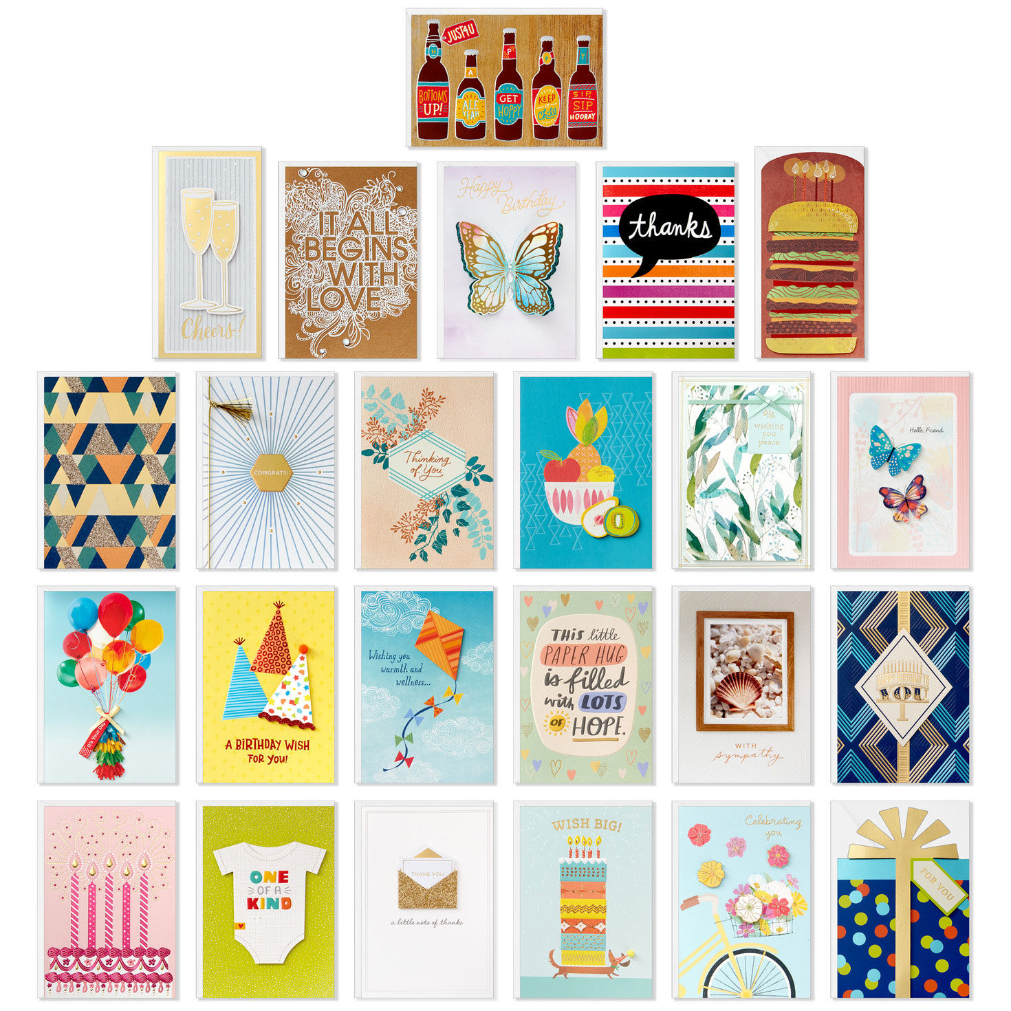 Assorted All-Occasion Handmade Greeting Cards in Black Scattered Dot Organizer, , large image number 3