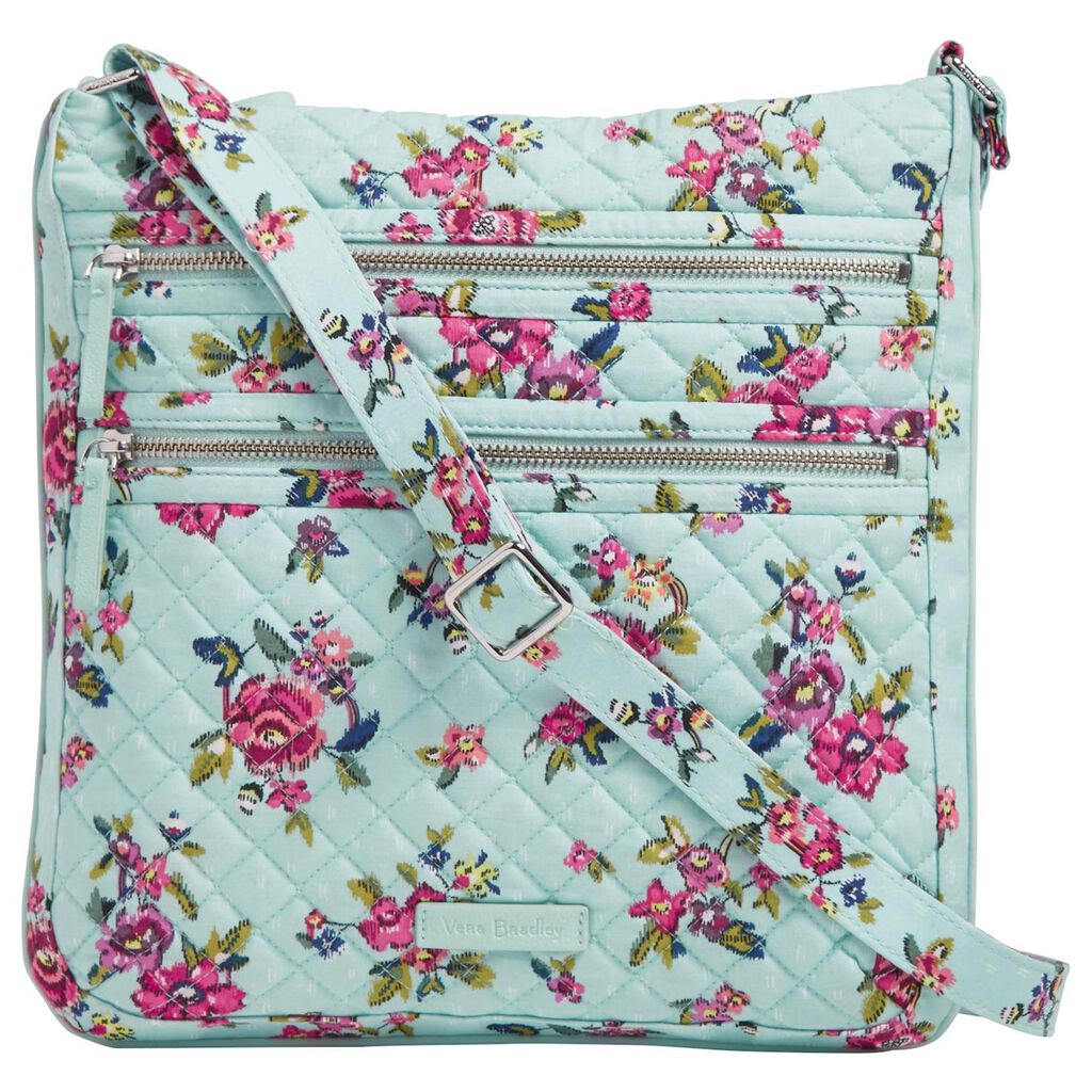 Vera Bradley Iconic Triple Zip Hipster Bag In Water Bouquet