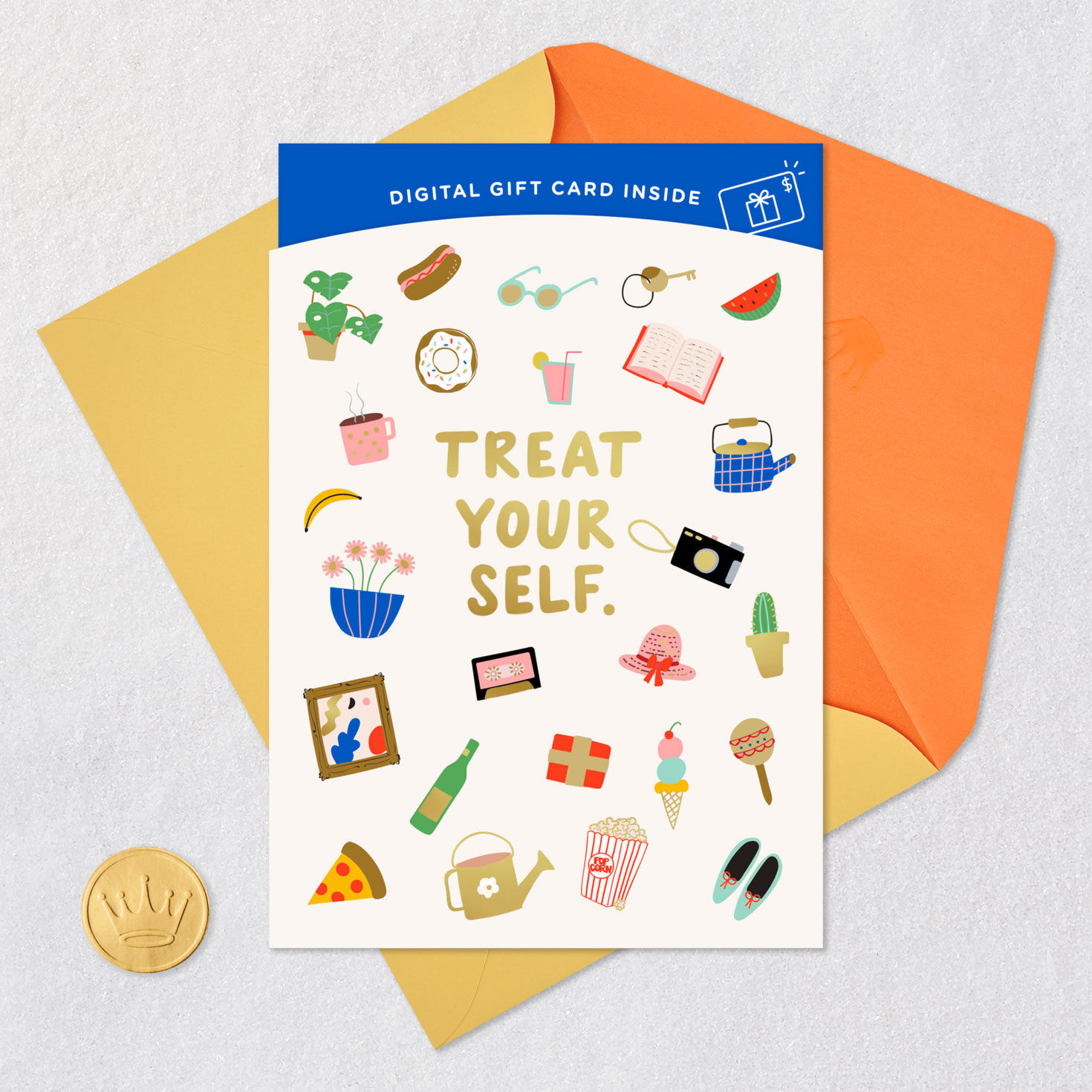 Treat Your Self Gift Card Greeting Card, , large image number 8