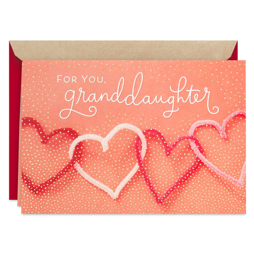 Never Forget You're Loved Valentine's Day Card for Granddaughter, 