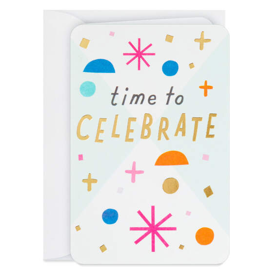 3.25" Mini Time to Celebrate Blank Card, , large image number 2