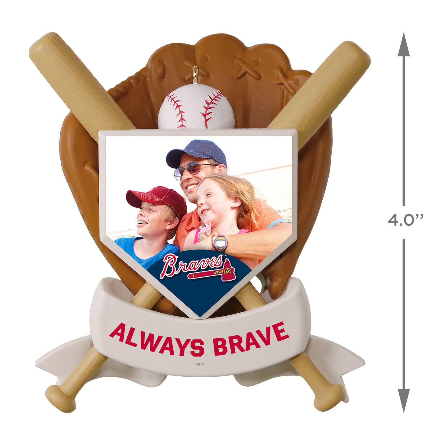 MLB Atlanta Braves&trade; Baseball Personalized Ornament, Custom Photo and Text, , large image number 4