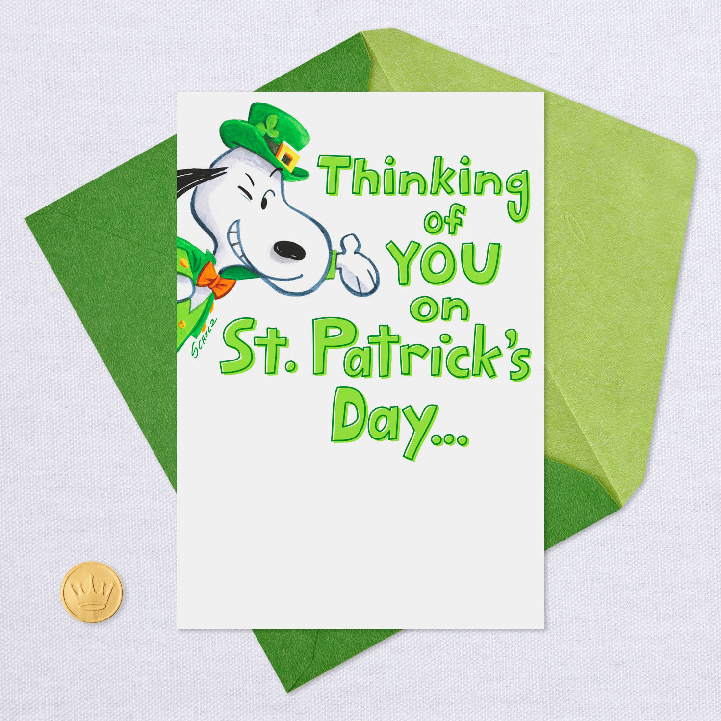 Peanuts&reg; Snoopy Happy Dance Musical St. Patrick's Day Card, , large image number 5