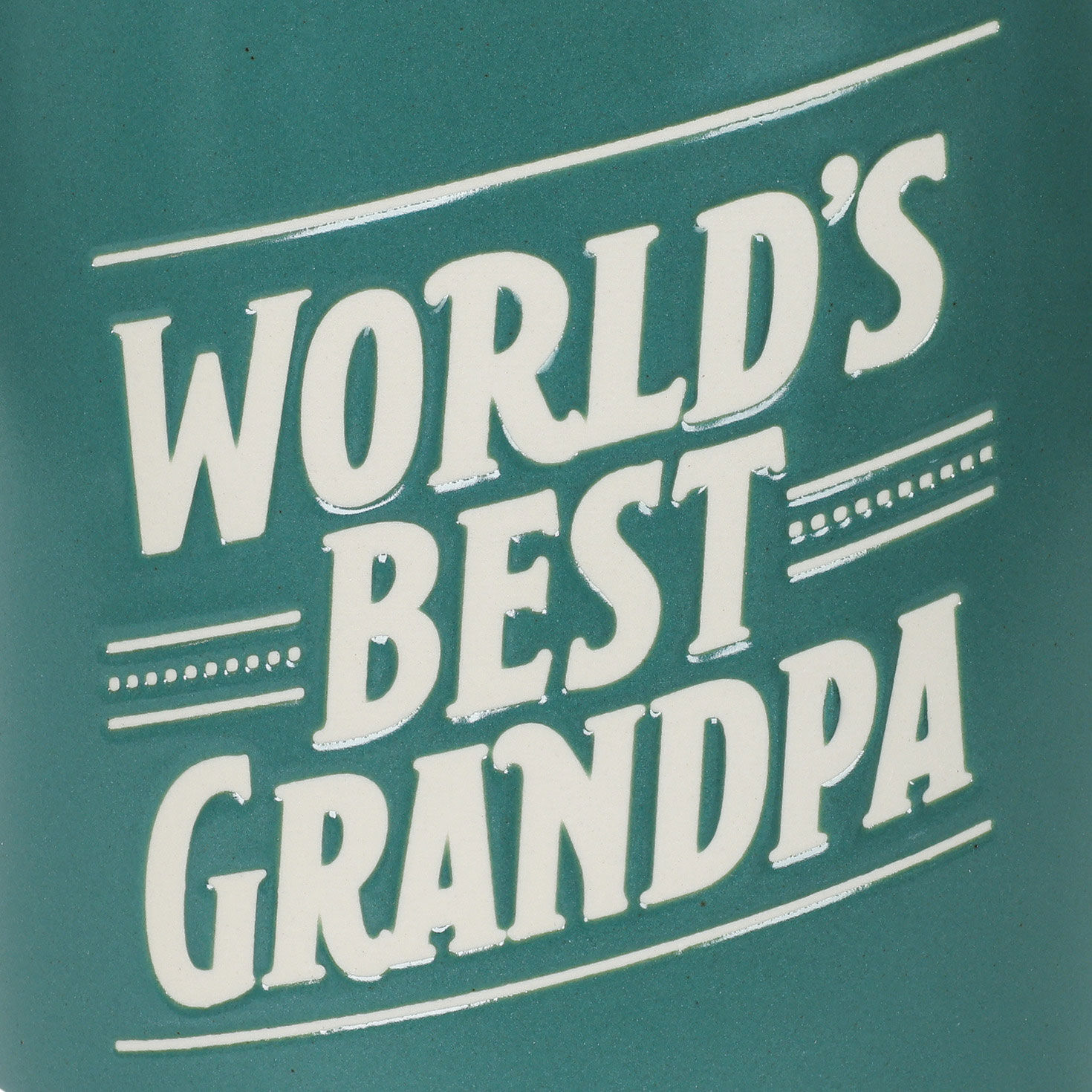 World's Best Grandpa Teal Mug upclose view image number 4