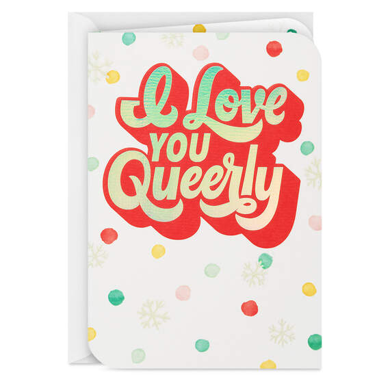 I Love You Queerly Romantic Holiday Card, , large image number 1