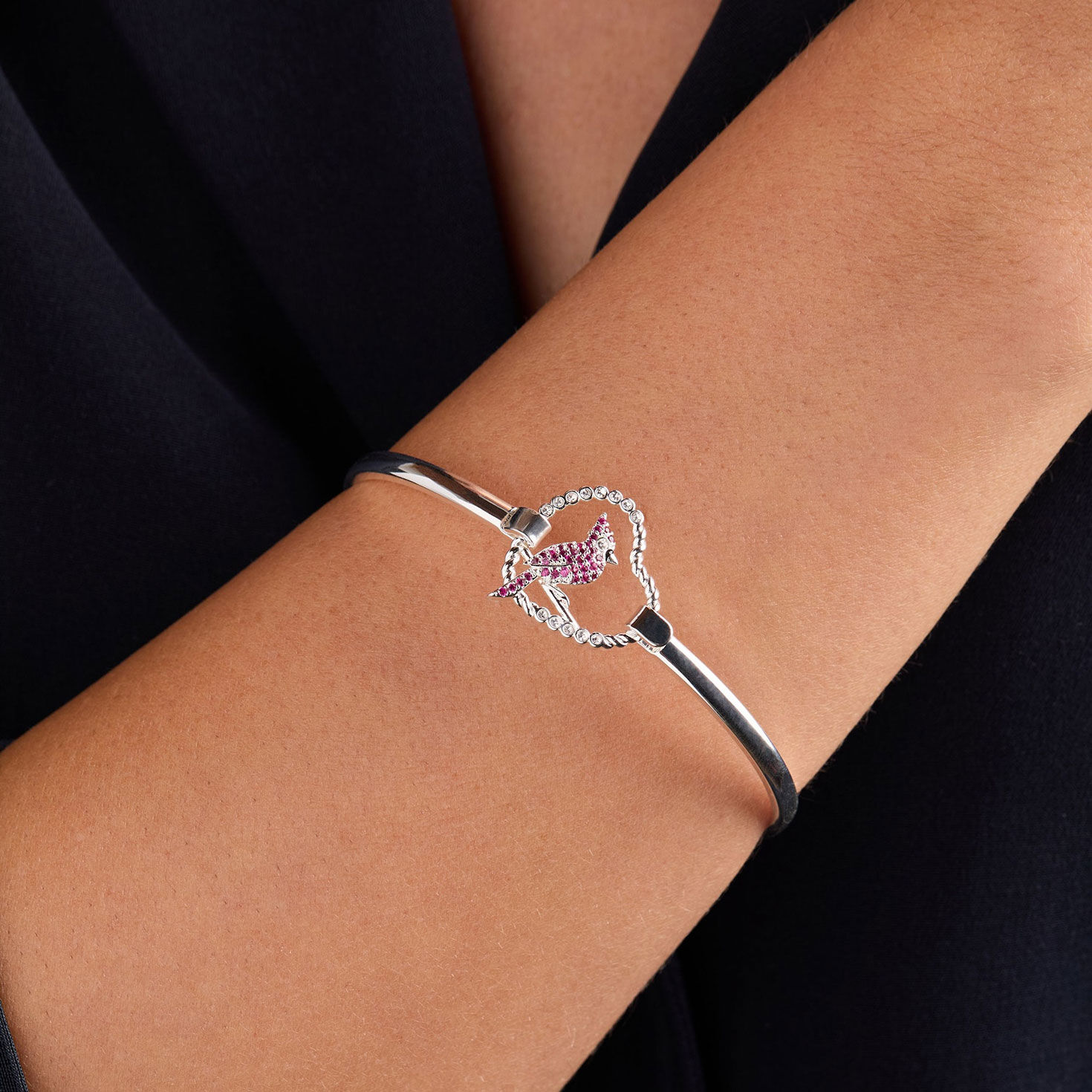 Alex And Ani Cardinal Bangle in use image number 3
