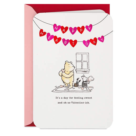 Disney Winnie the Pooh Happy Heart Day Valentine's Day Card, , large image number 1