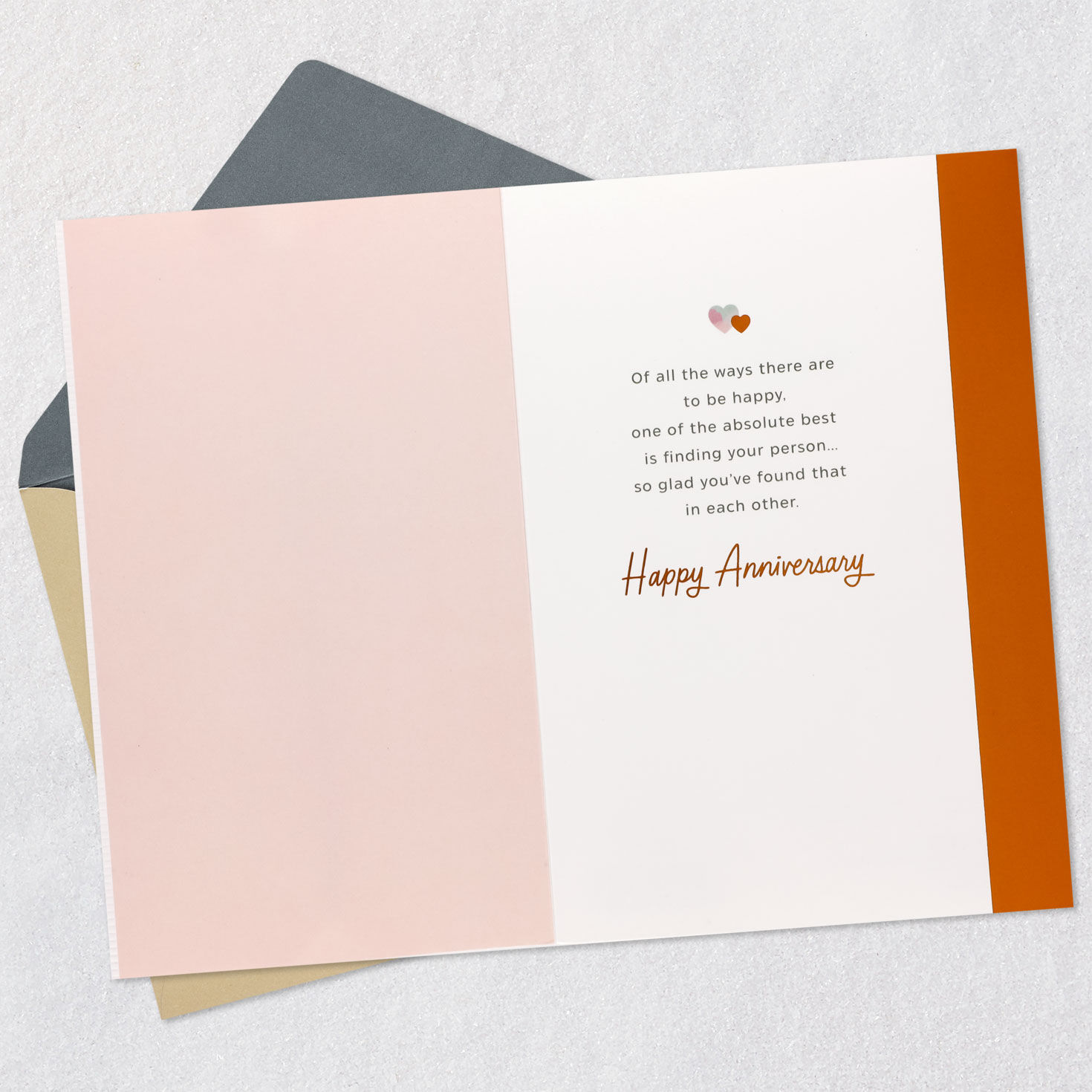 You Two Just Fit Anniversary Card for Couple Open card with envelope image number 3
