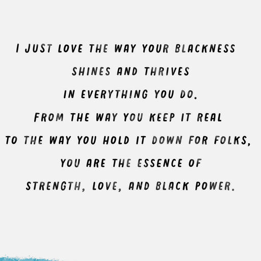 Your Blackness Shines Inspirational Card, 