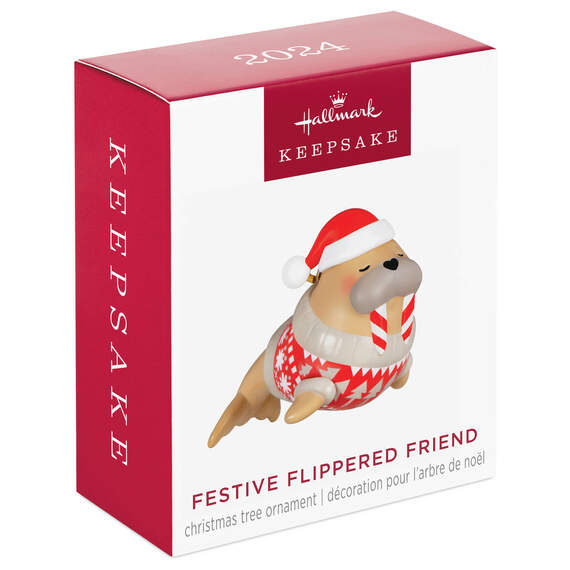 Mini Festive Flippered Friend Ornament, 0.85", , large image number 7